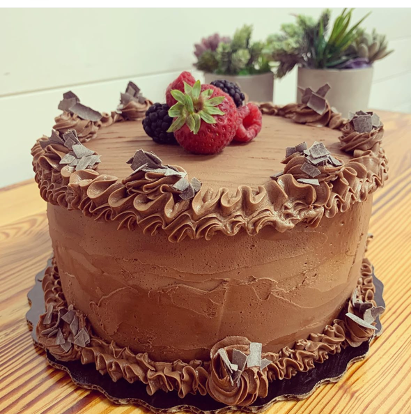 9" Round Custom Cake.