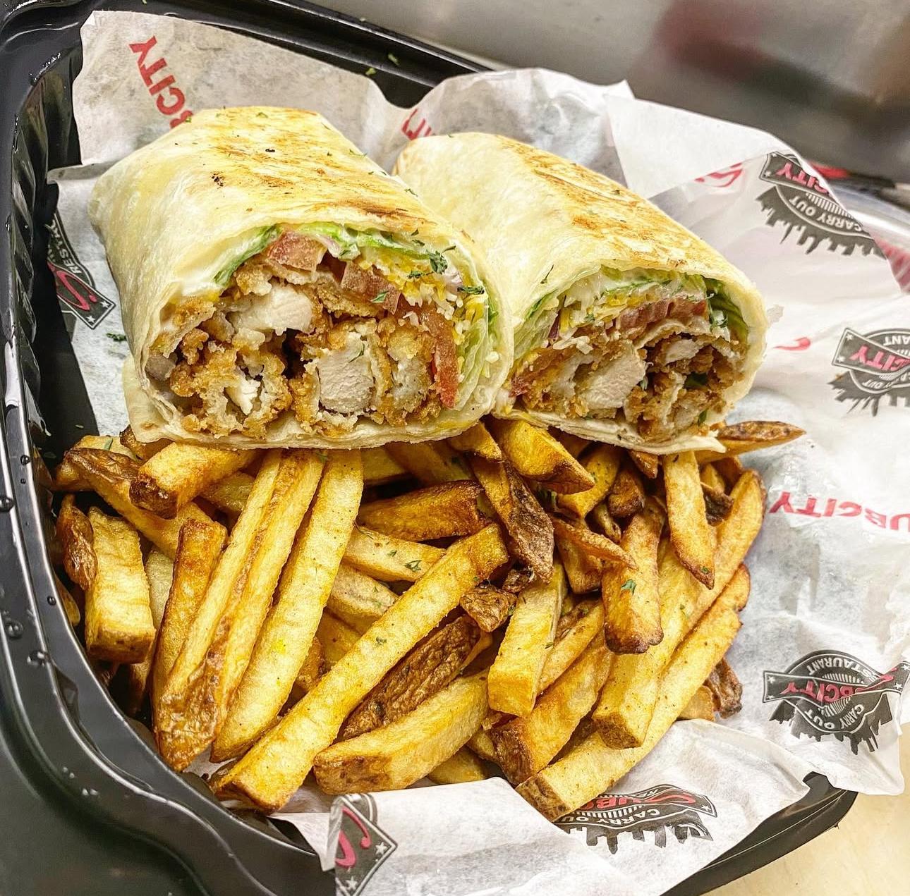 Crispy Chicken Wrap.