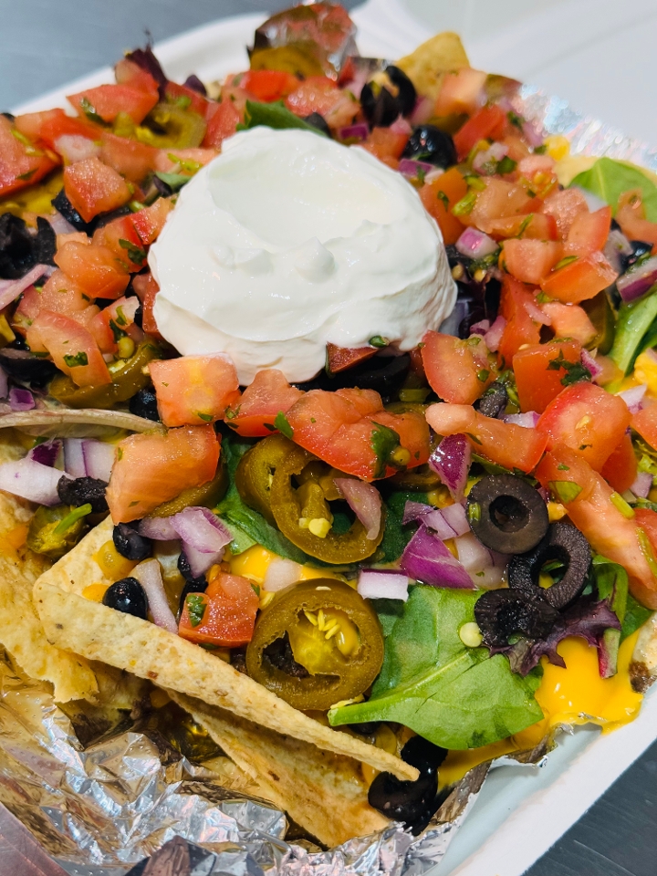 Loaded Beef Nachos.