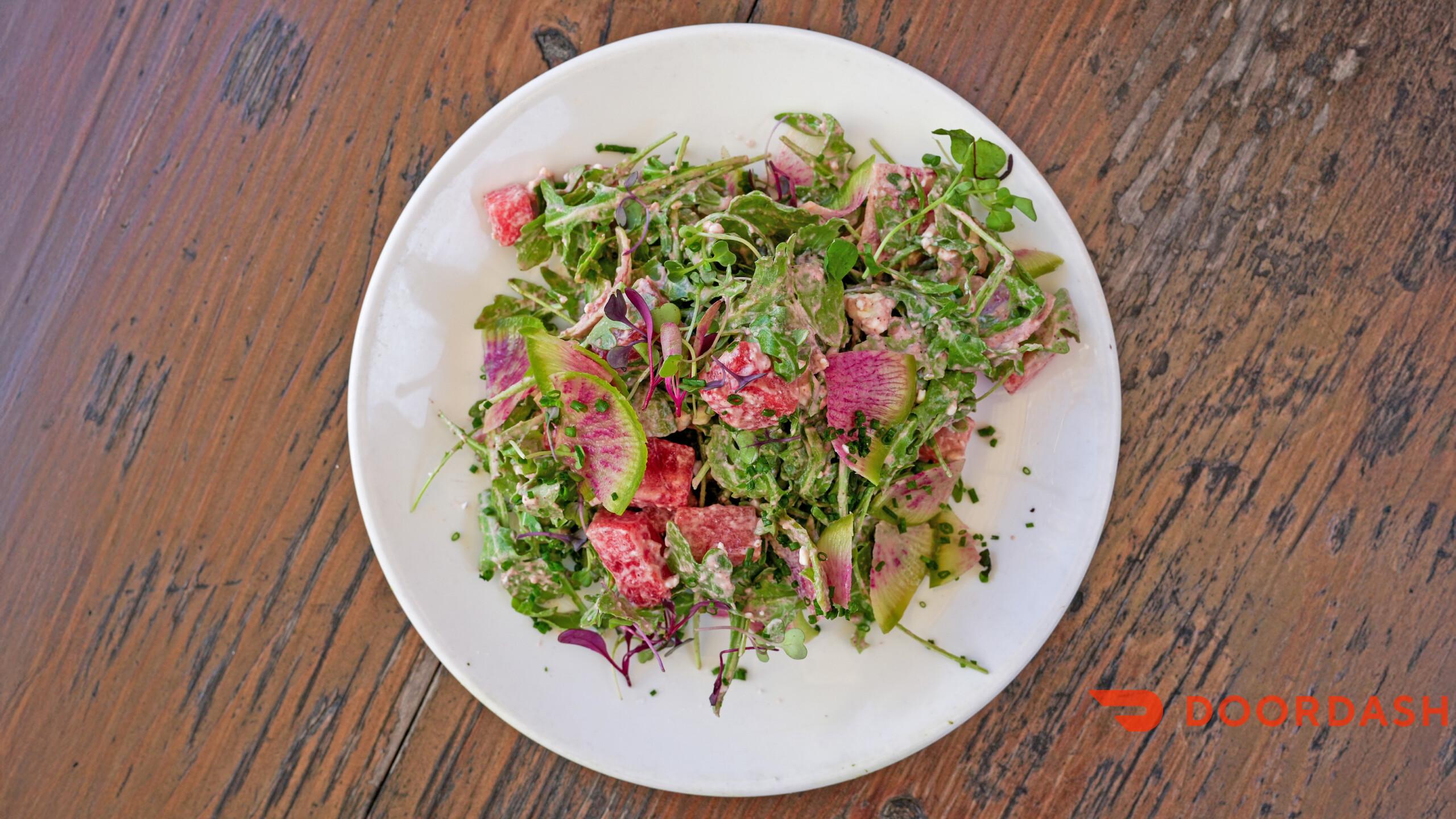 Watermelon and Arugula Salad.