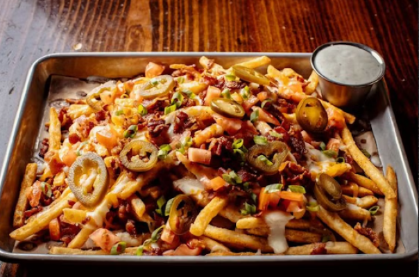 LOADED CHEESE FRIES.