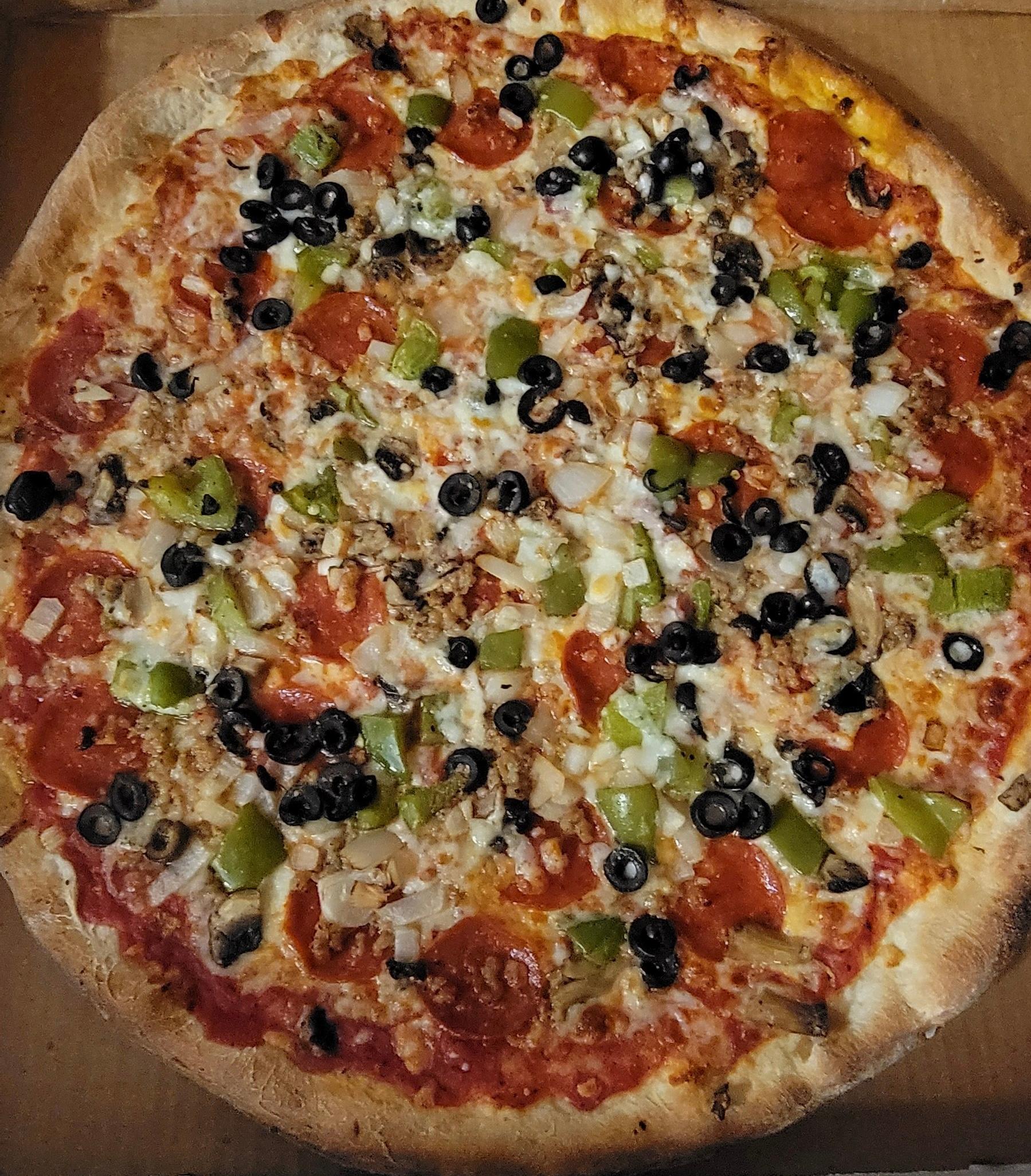 14" House Special Pizza.