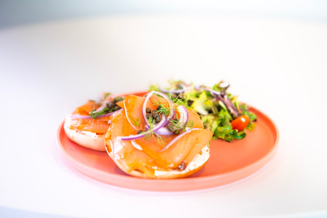 Smoked Salmon Bagel.