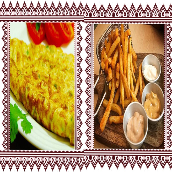 Kids Combo Omelet + Fries.