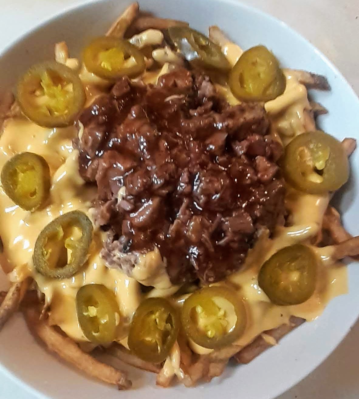 Brisket Fries - Bbq Brisket Fries.