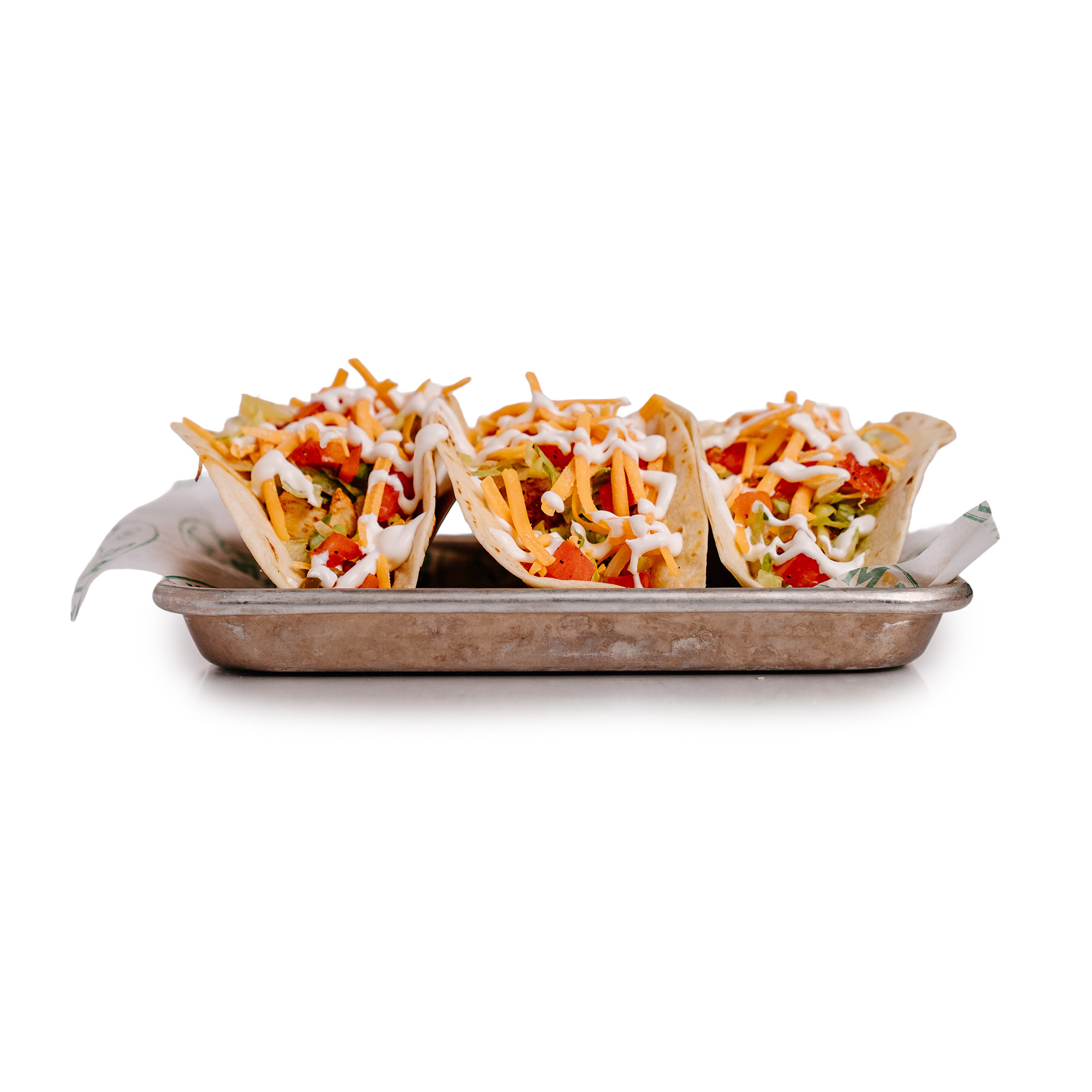 CHICKEN TACOS.