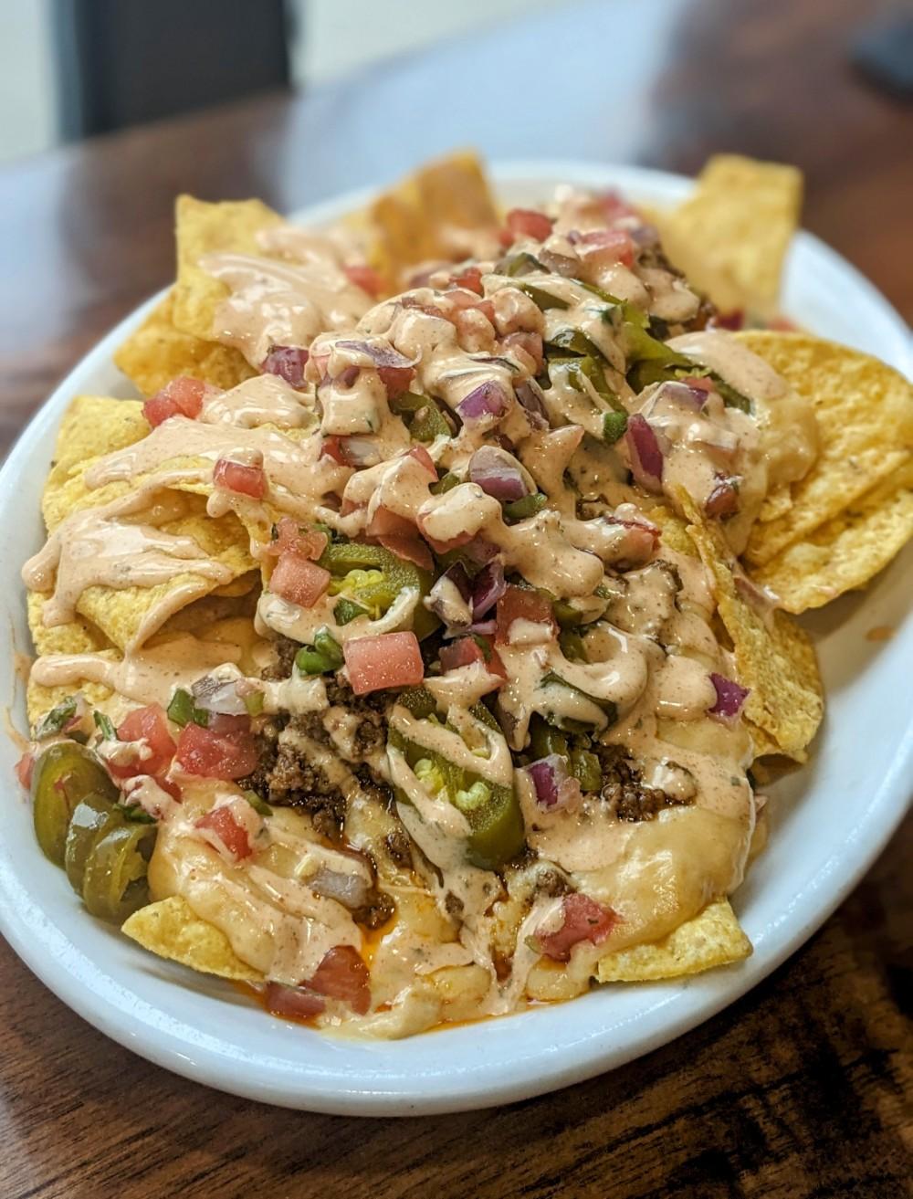 Beer Cheese Nachos.