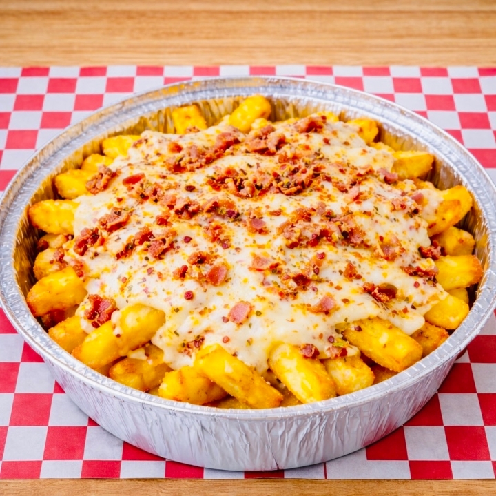 French Fries with Cheese & Crispy Bacon.