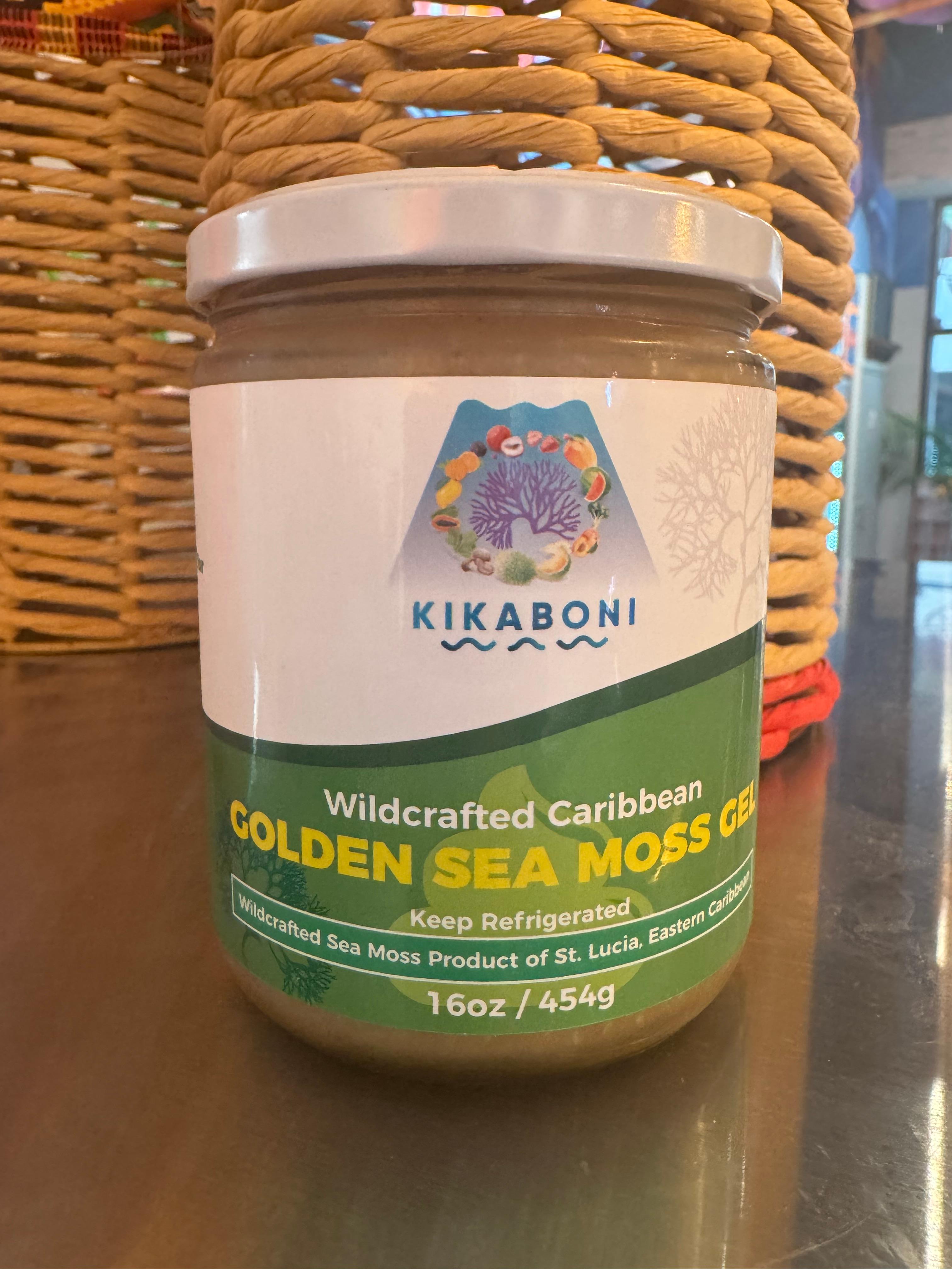 Kikaboni Sea Moss Gel Golden Jar.