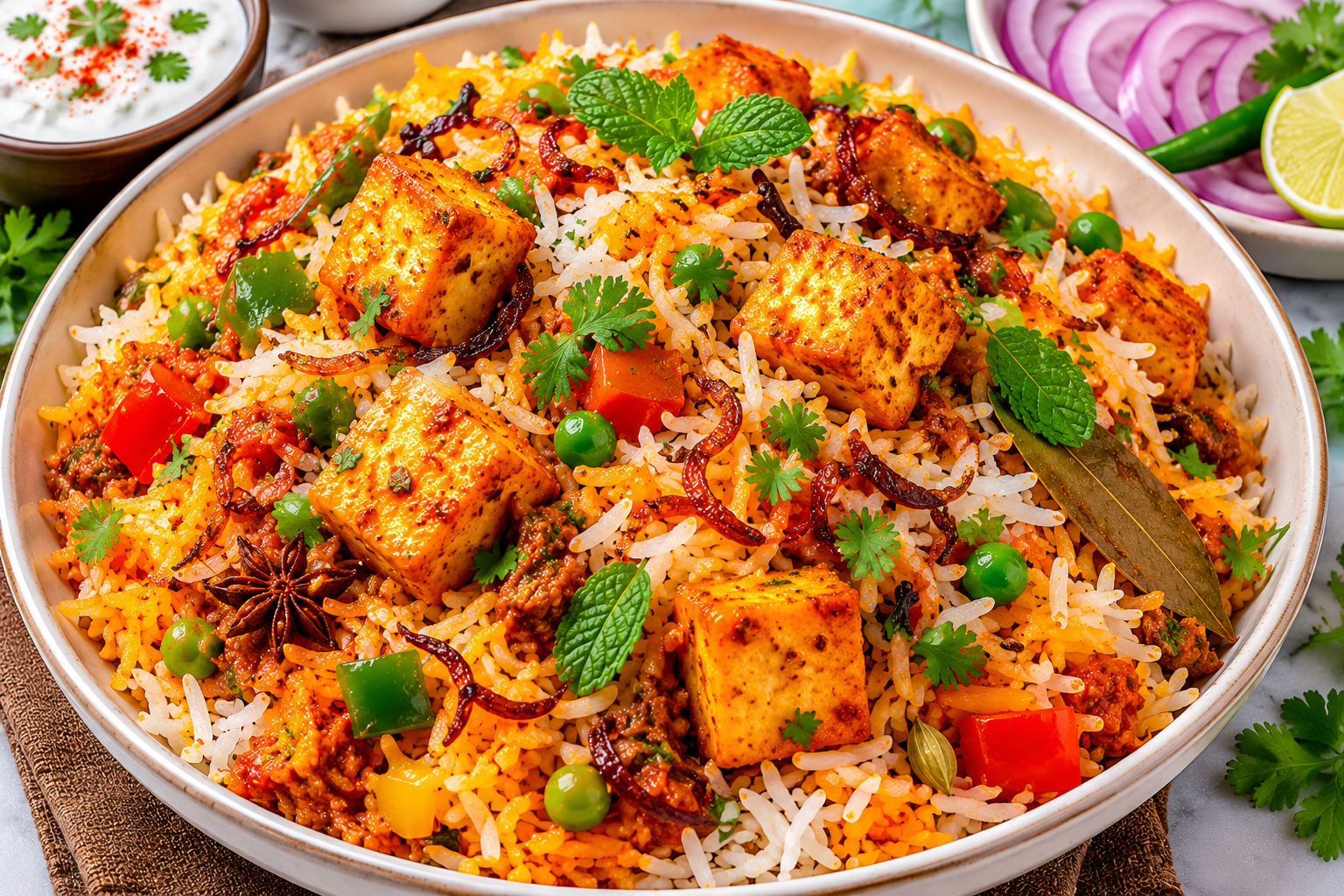 Paneer Biryani.
