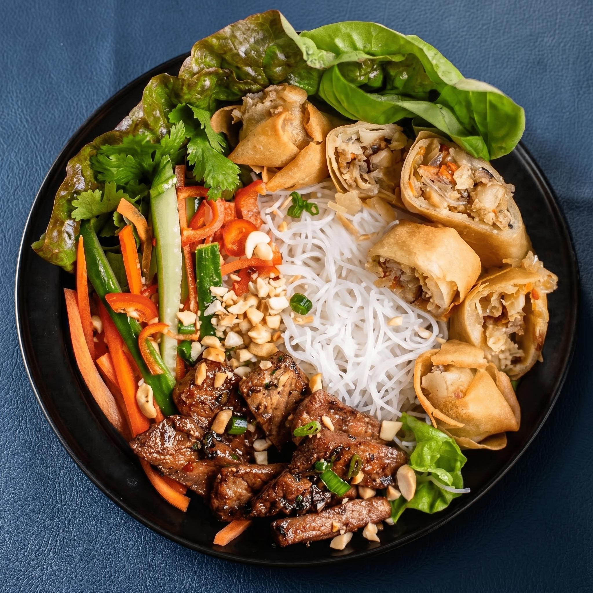 Bun Grilled Pork & Eggroll (Thit Nuong / Cha Gio).
