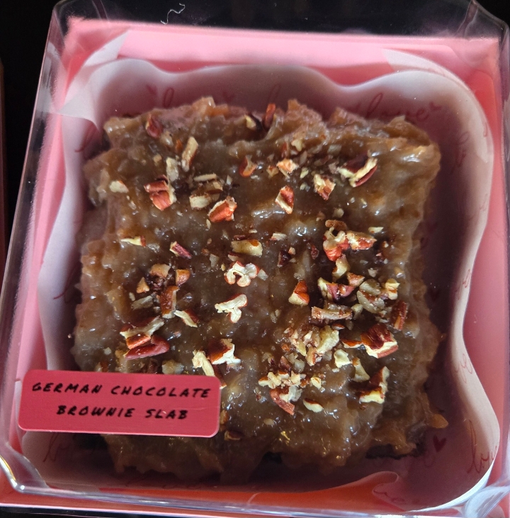 German chocolate Brownie slab.