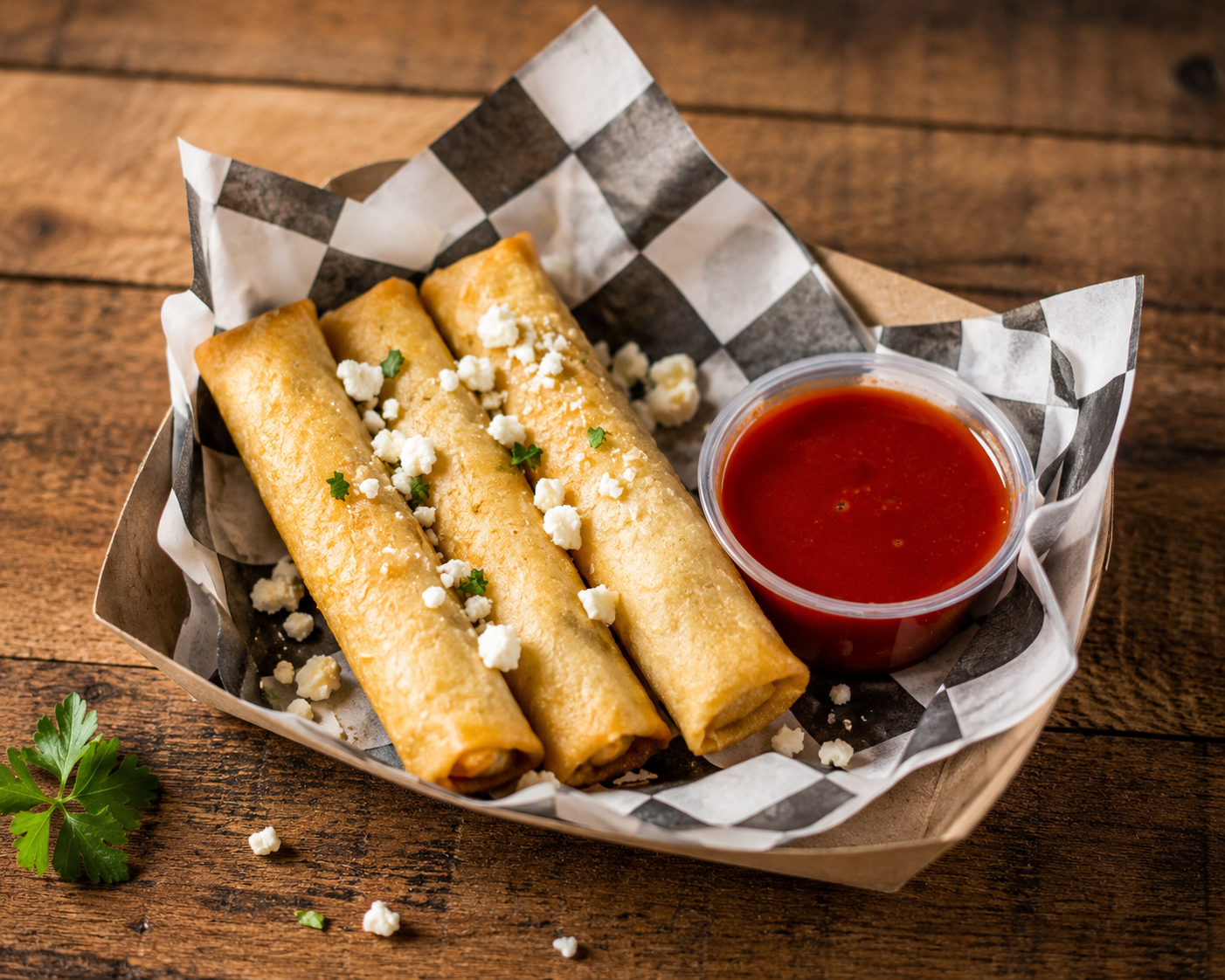 Feta Cheese Spring Rolls 3pcs (VG).