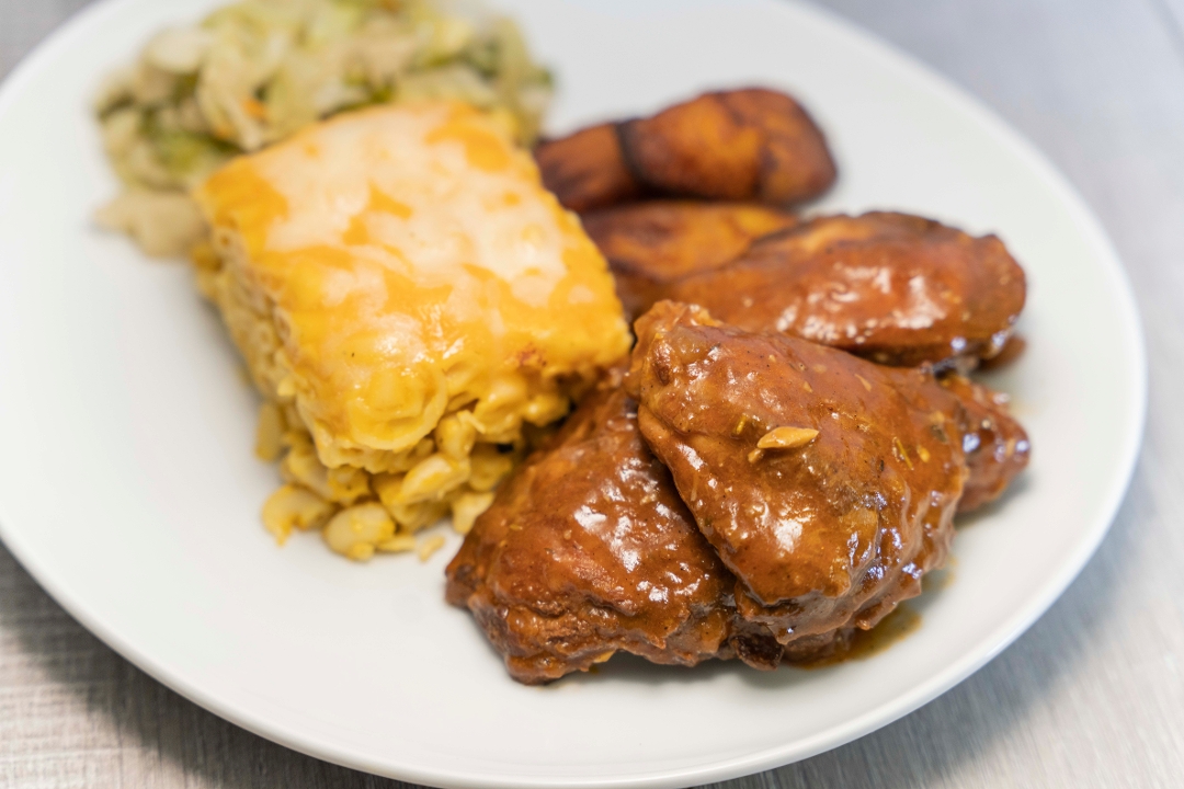 Brown Stewed Chicken Meal.