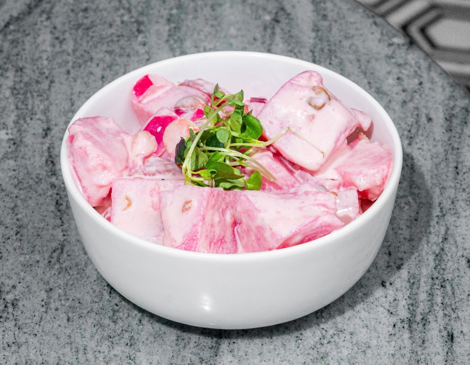 CATERING Pink Potato Salad.