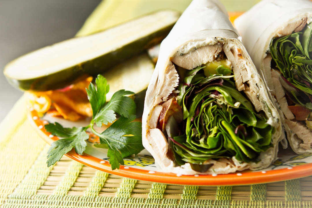 Half Grilled Chicken & Avocado Rollup.