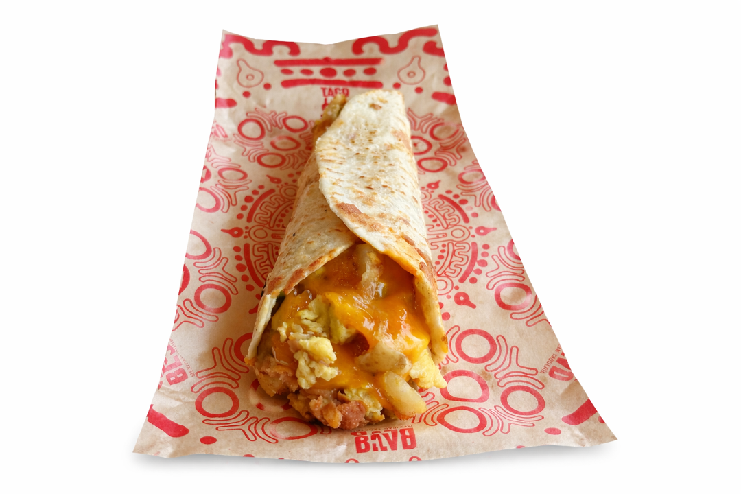Blvd Taco Potato Egg Beans and Cheese.