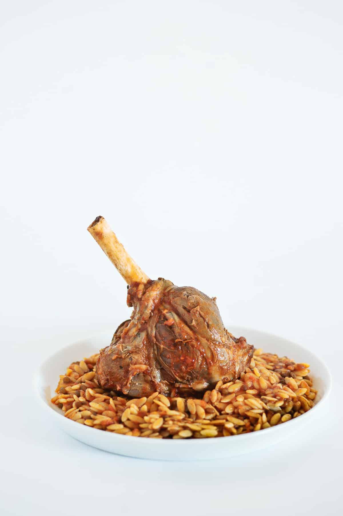 BAKED LAMB - ORZO.