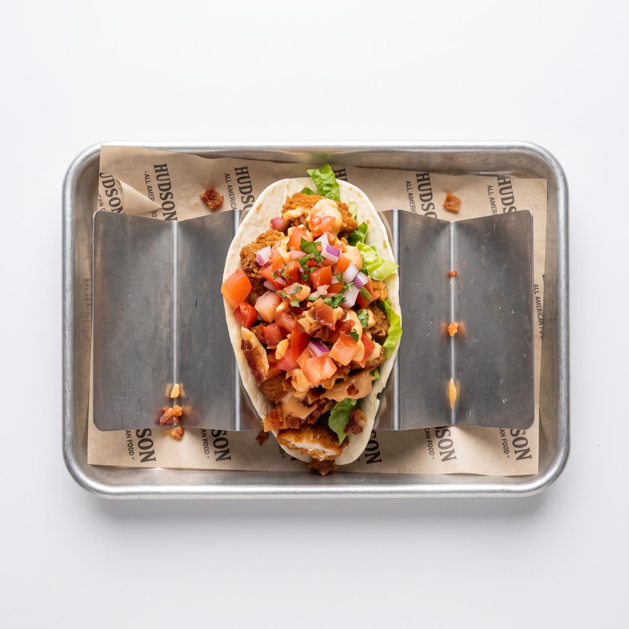 Fried Chicken BLT Tacos.