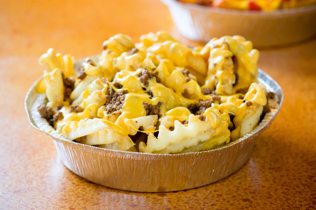 Mexican Fries w/ Taco Meat.