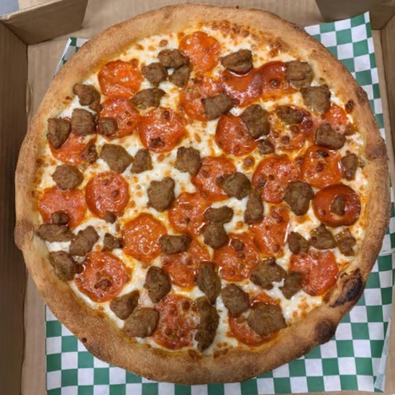 Deep Pan All Meat Pizza.