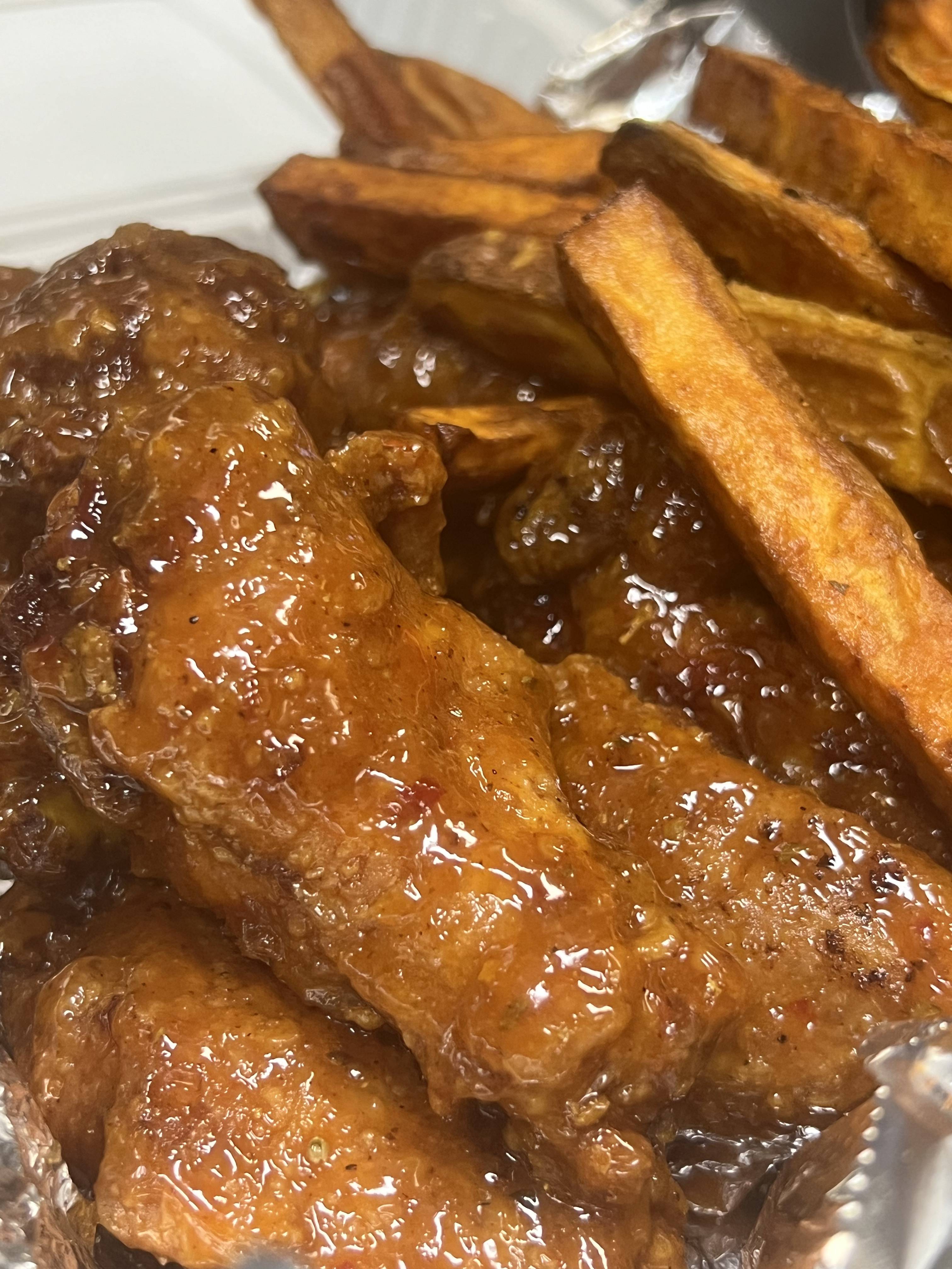 Spicy Mango Habanero Wings.
