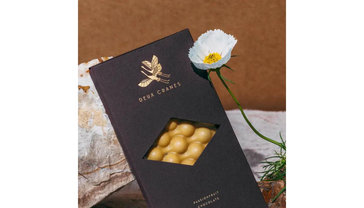 Deux Cranes Passionfruit Chocolate Bar (Dairy Free).