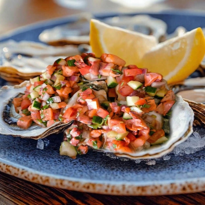 Oysters With Ceviche.