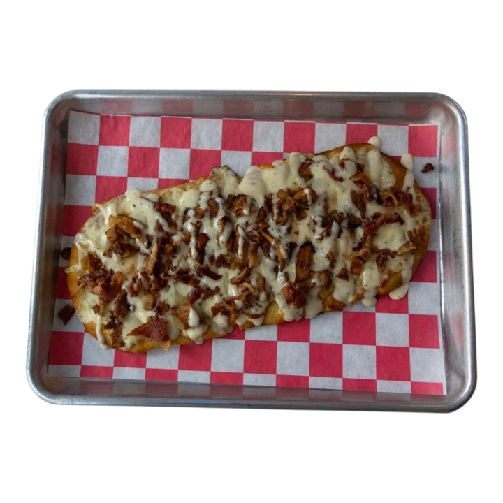 Bacon Chick Ranch Flatbread.