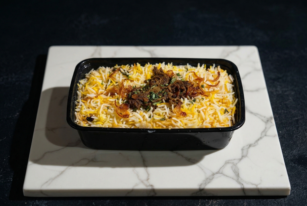 Mutton Dum Biryani.