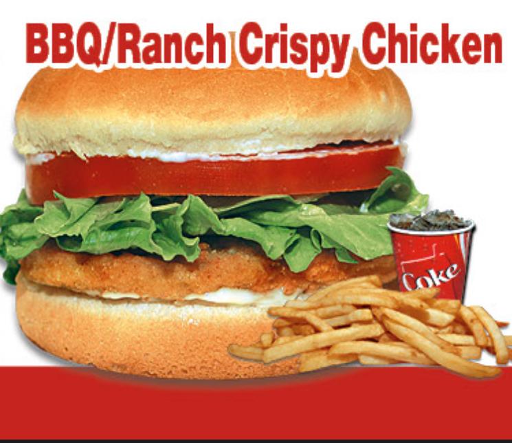 Jr BBQ Ranch Crispy Chicken Basket.