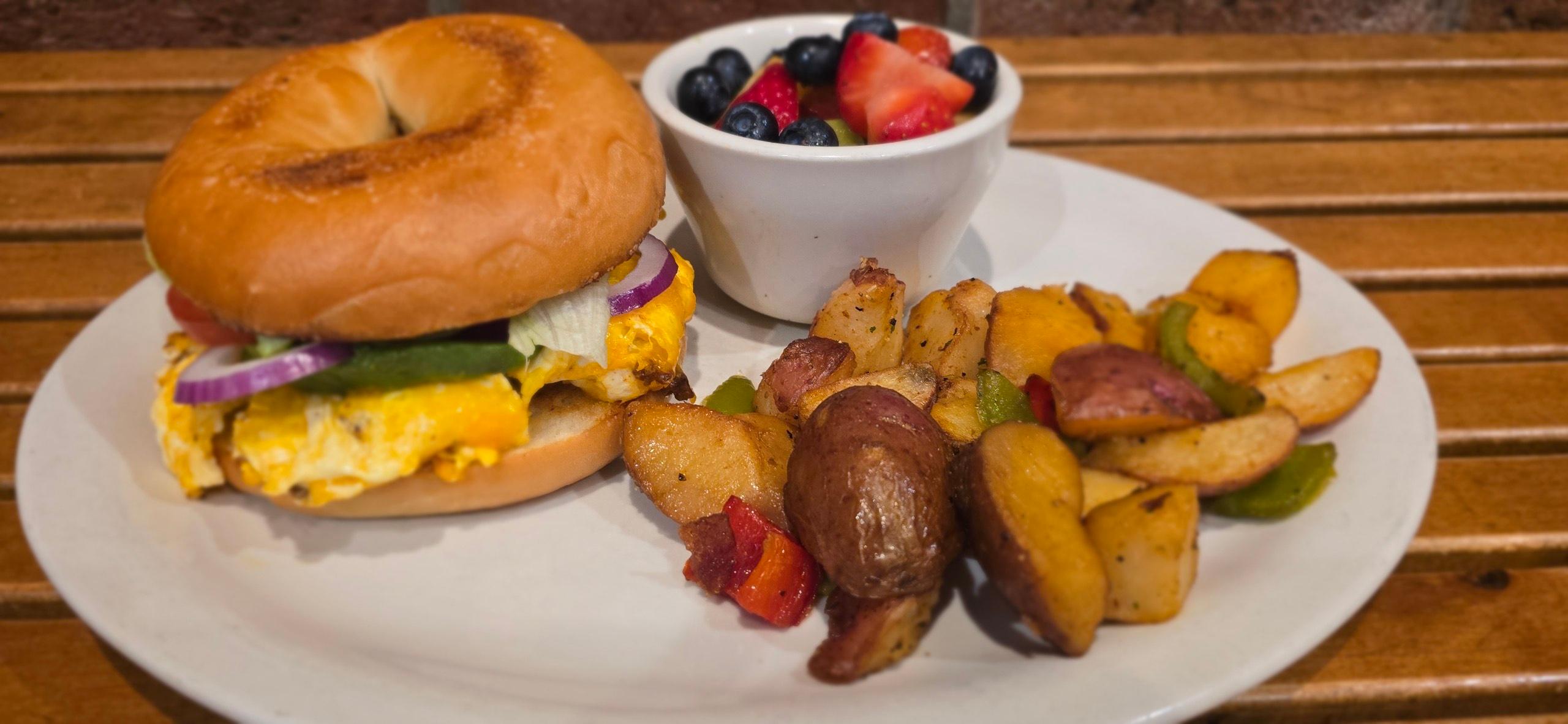 Bagel Sandwich Breakfast.