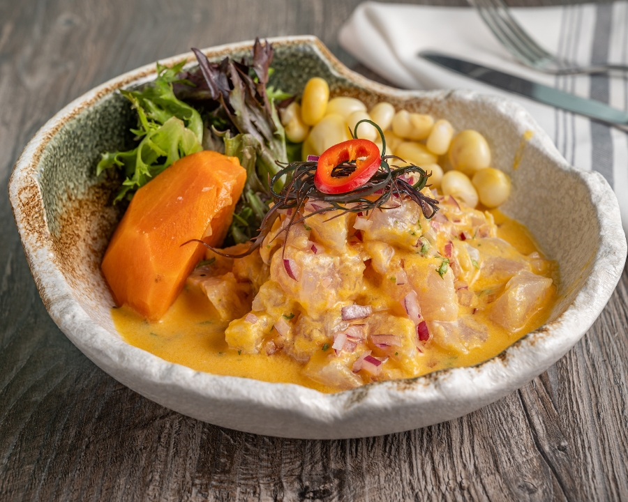 Ceviche 'Cholo power'.