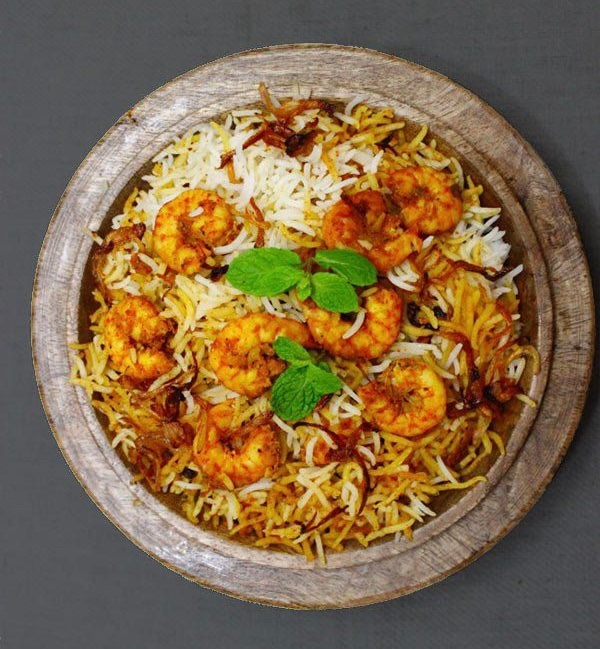 Prawns Biryani.
