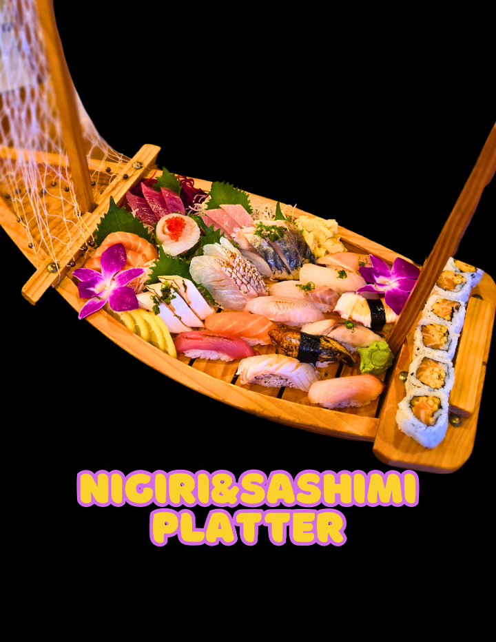 Premium Nigiri and Sashimi Plate.