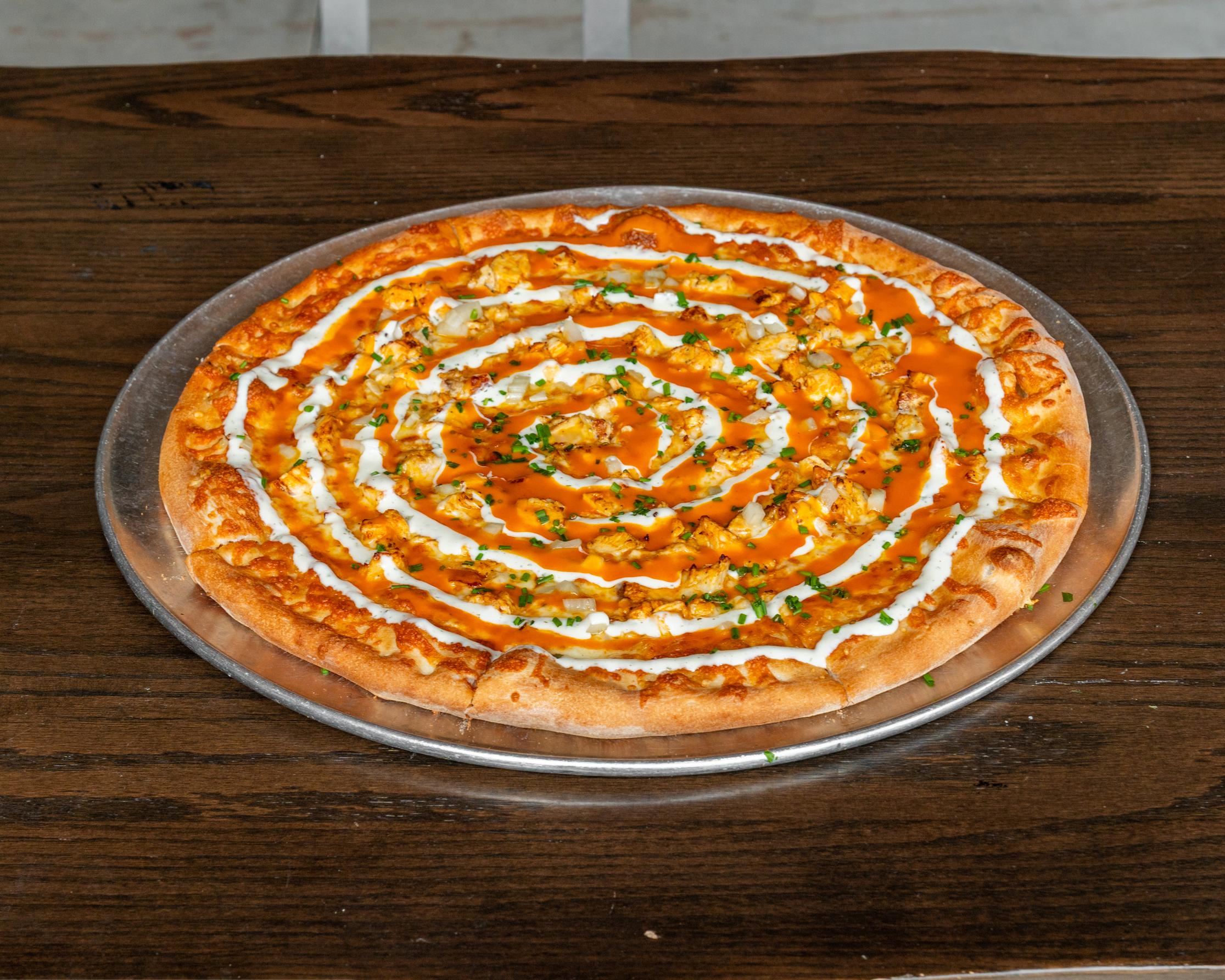Buffalo Chicken Pizza 16" Hand Toss.