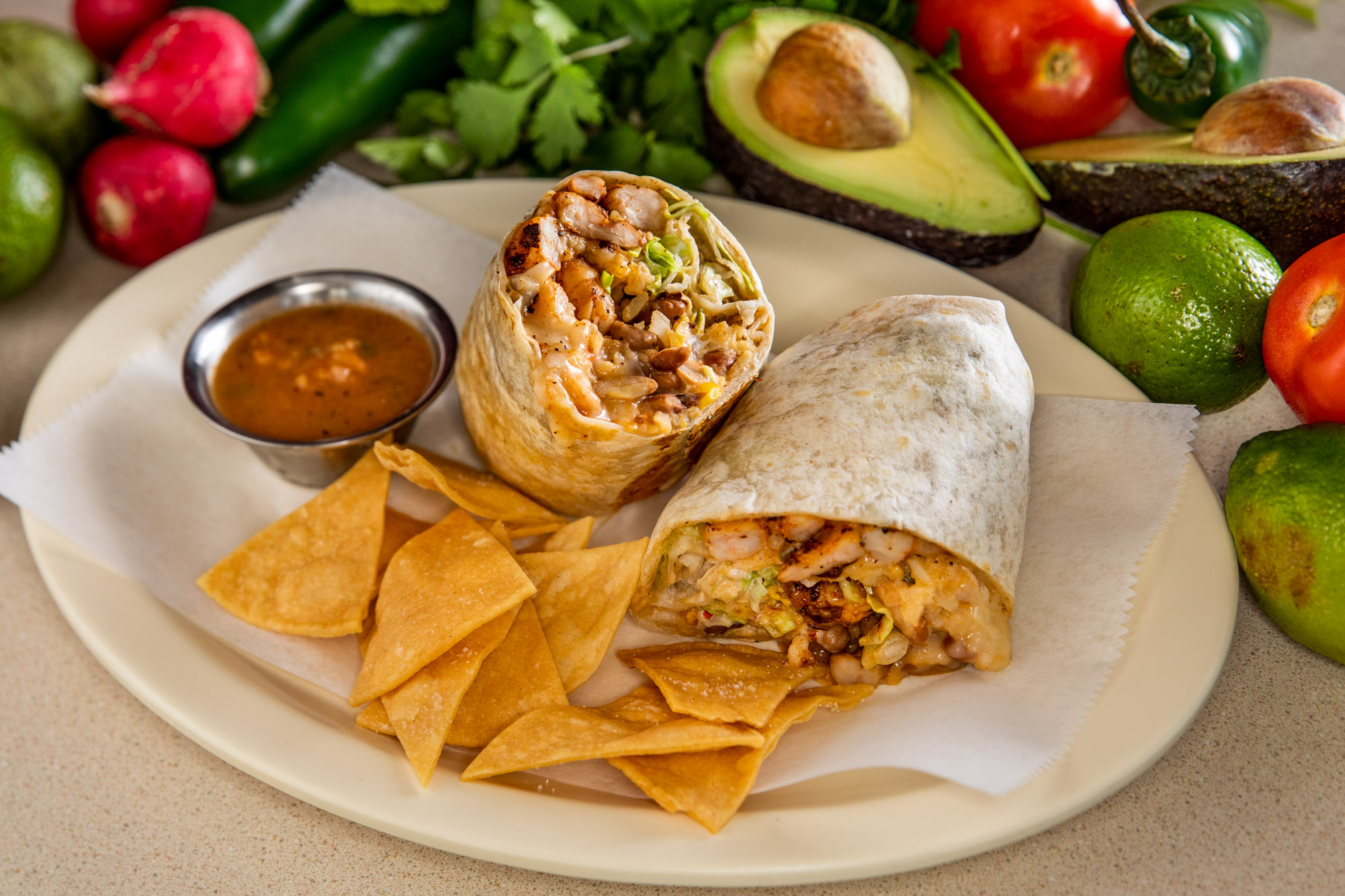Spicy Pork Burrito.