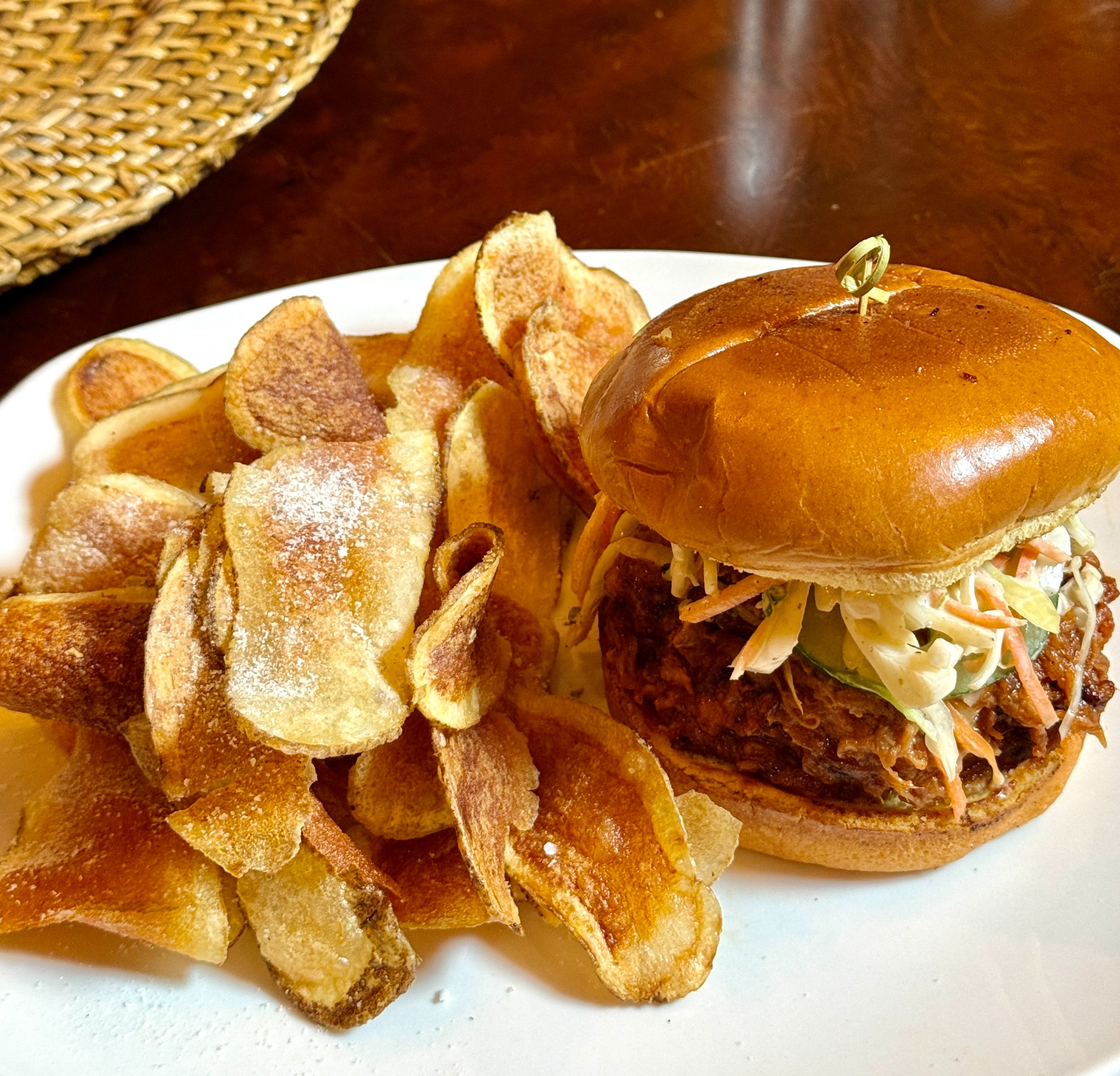 Pulled Pork Sand w Ranch Chips.