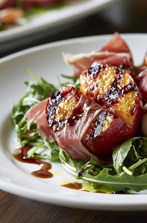 Grilled Peach & Prosciutto.