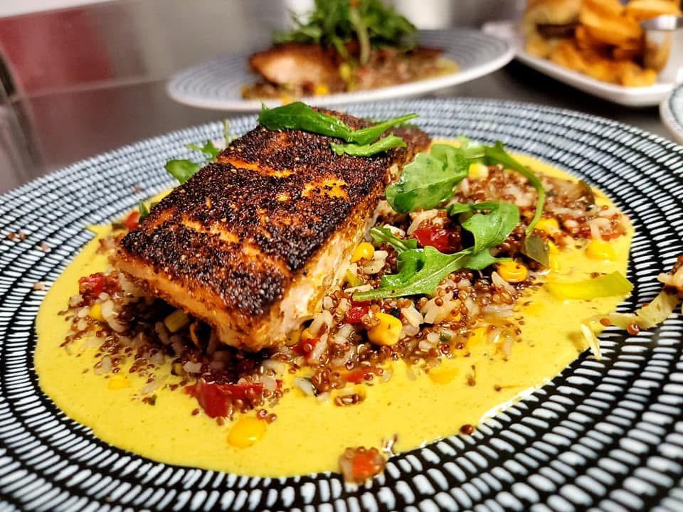 Blackened Salmon Dinner.