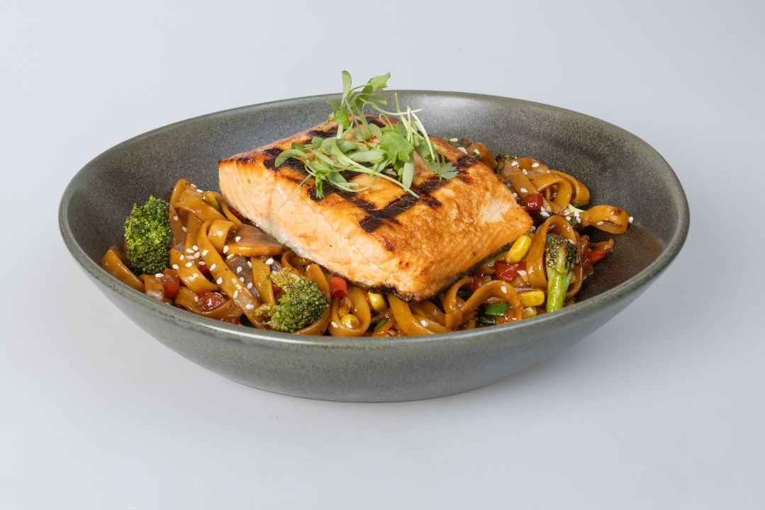 Salmon Fettuccine.