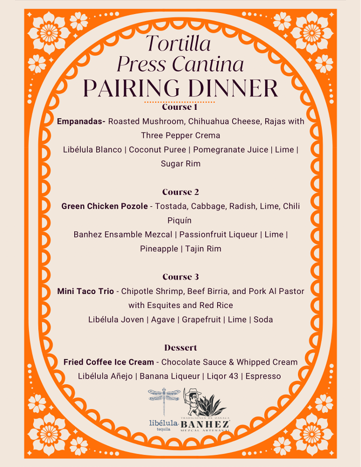 4 Course Tequila Tasting Dinner.