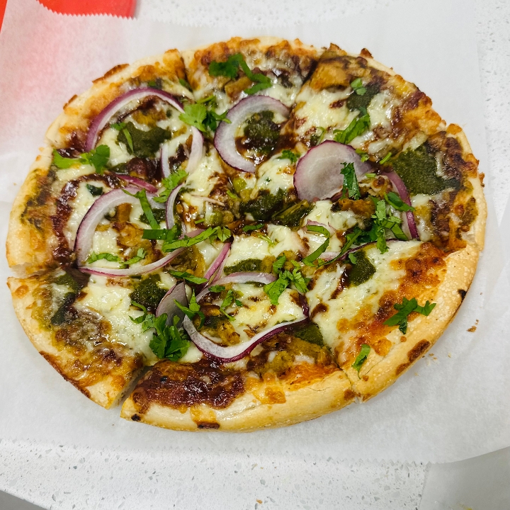 Veg Samosa Pizza.