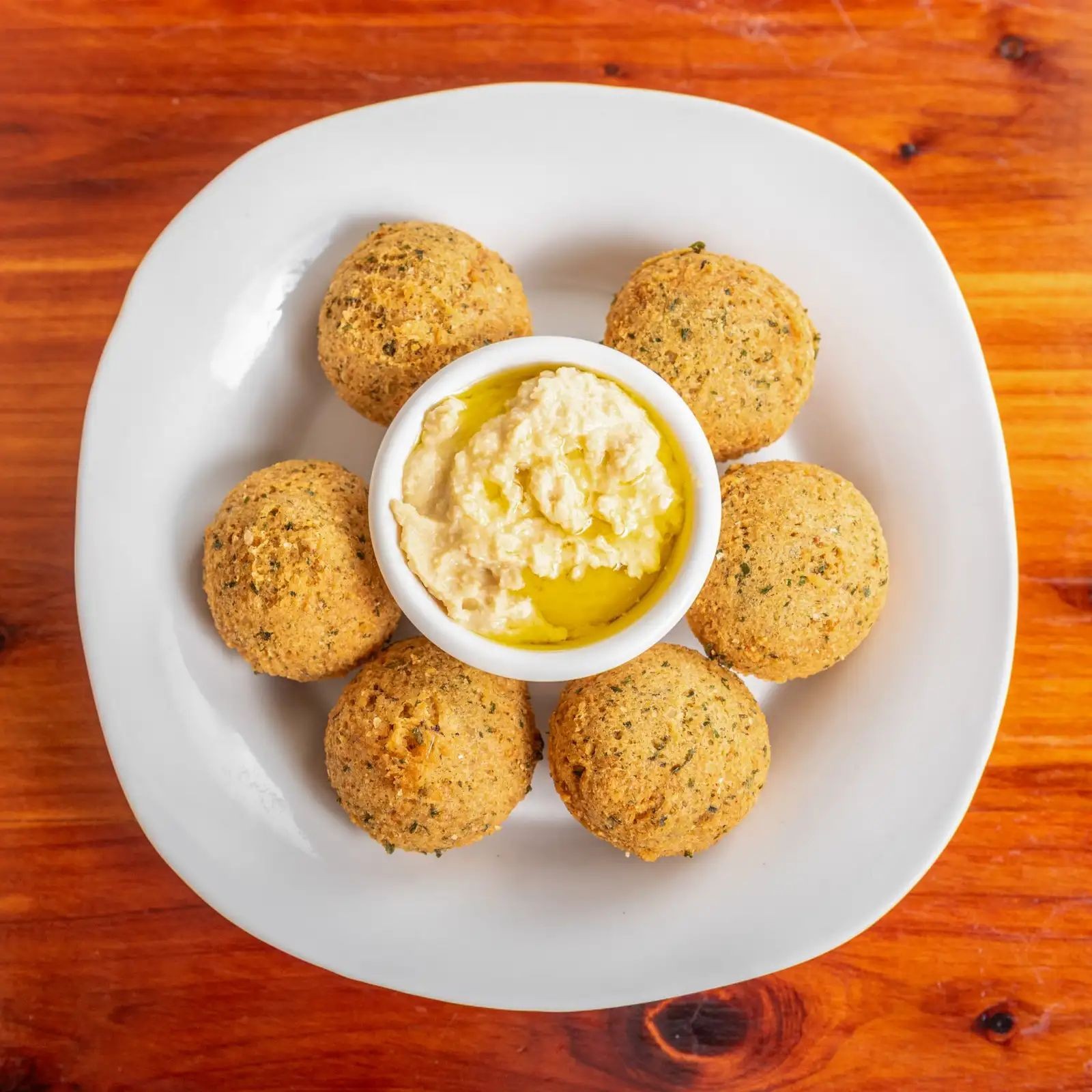 Falafel and Hummus.