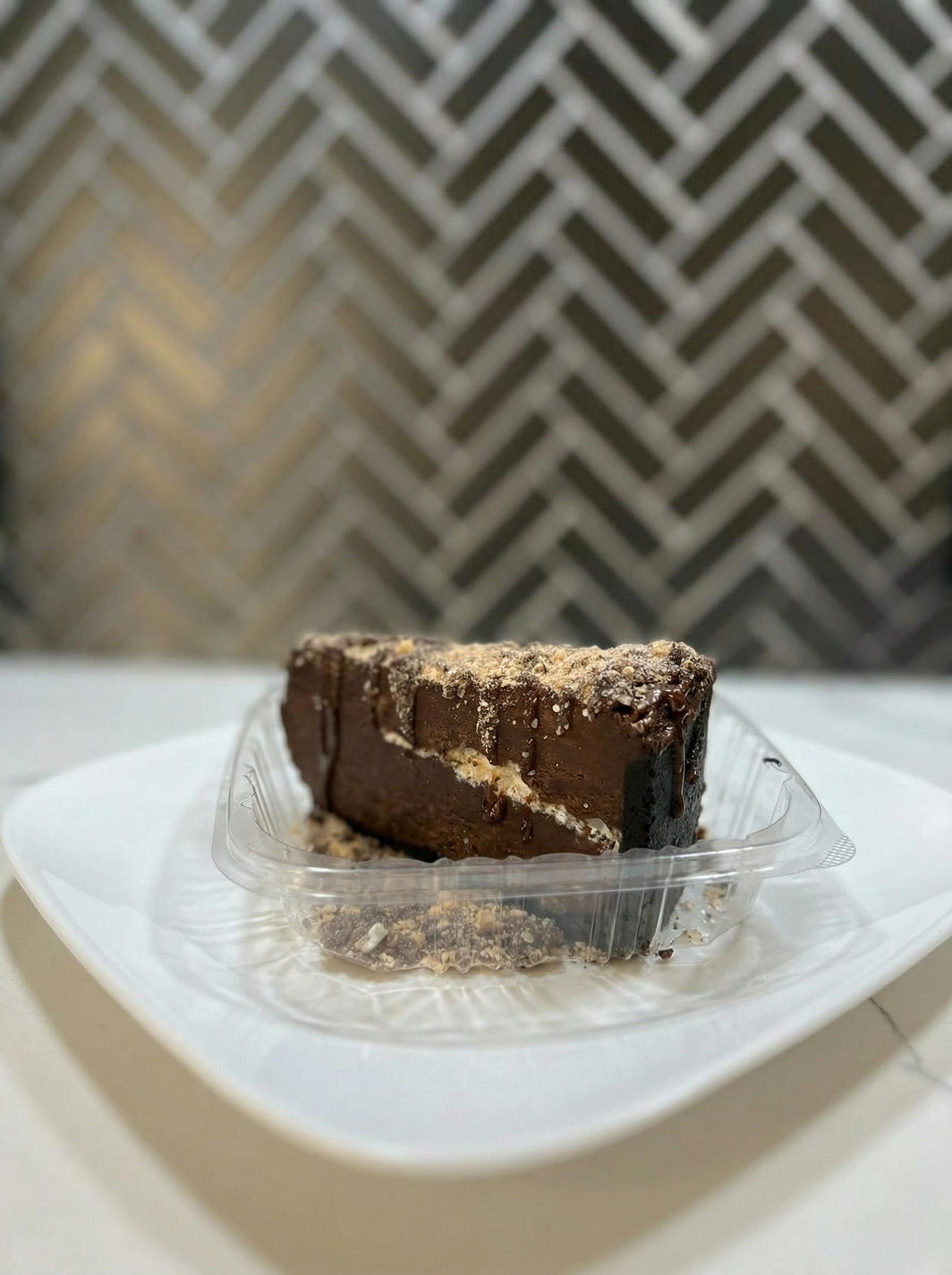 Chocolate Toffee Mousse Cake with Kahlua.