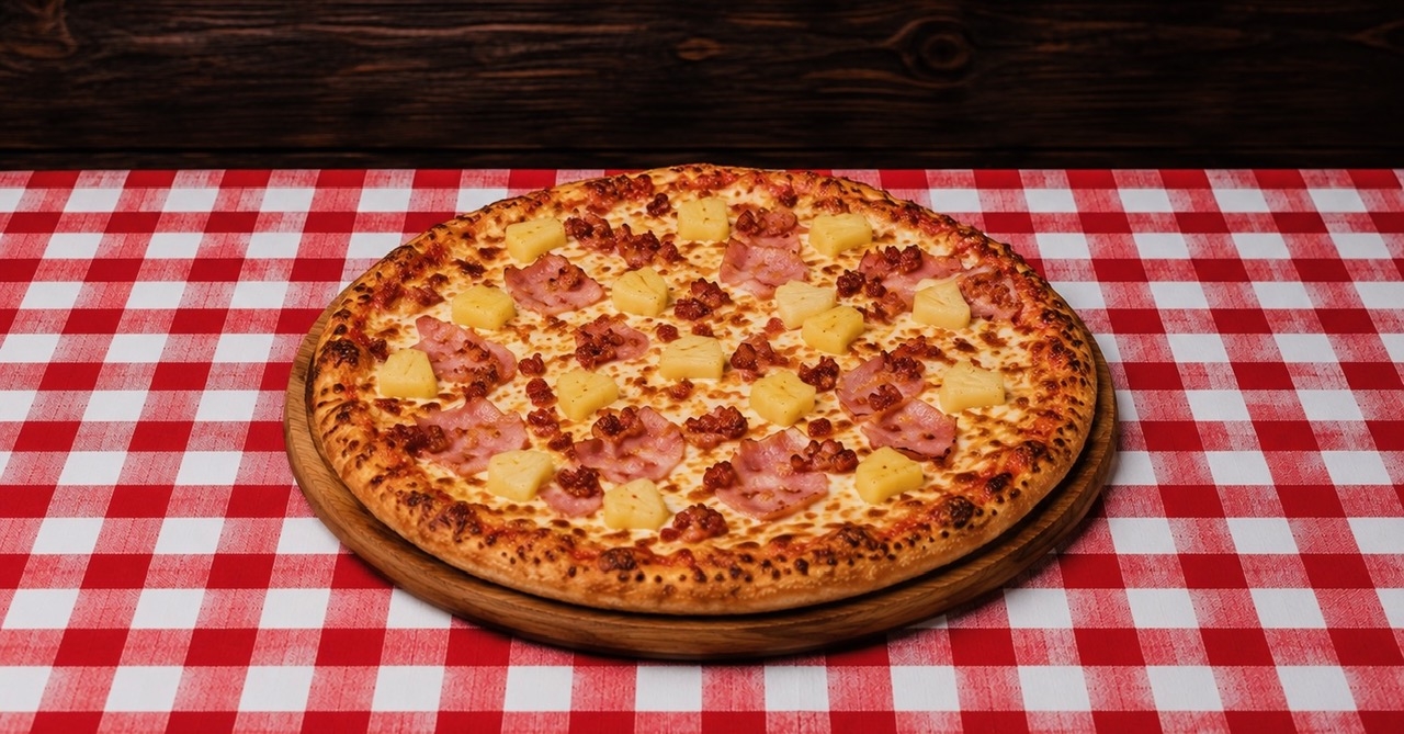 Large Aloha Hawaiian Pizza-14' (Greek Style).
