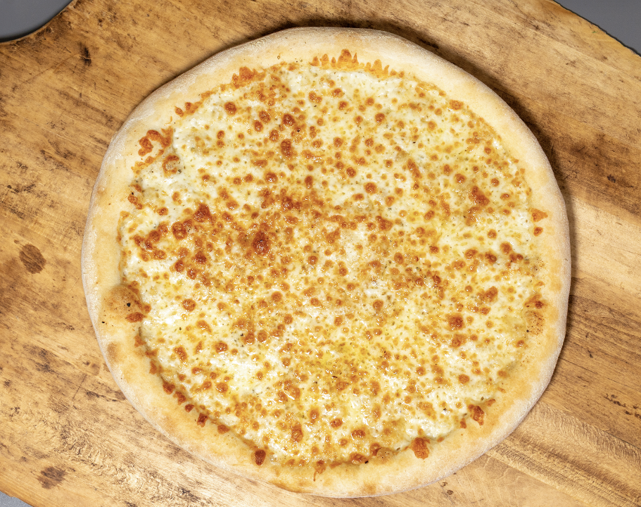 Medium White Garlic Pizza.