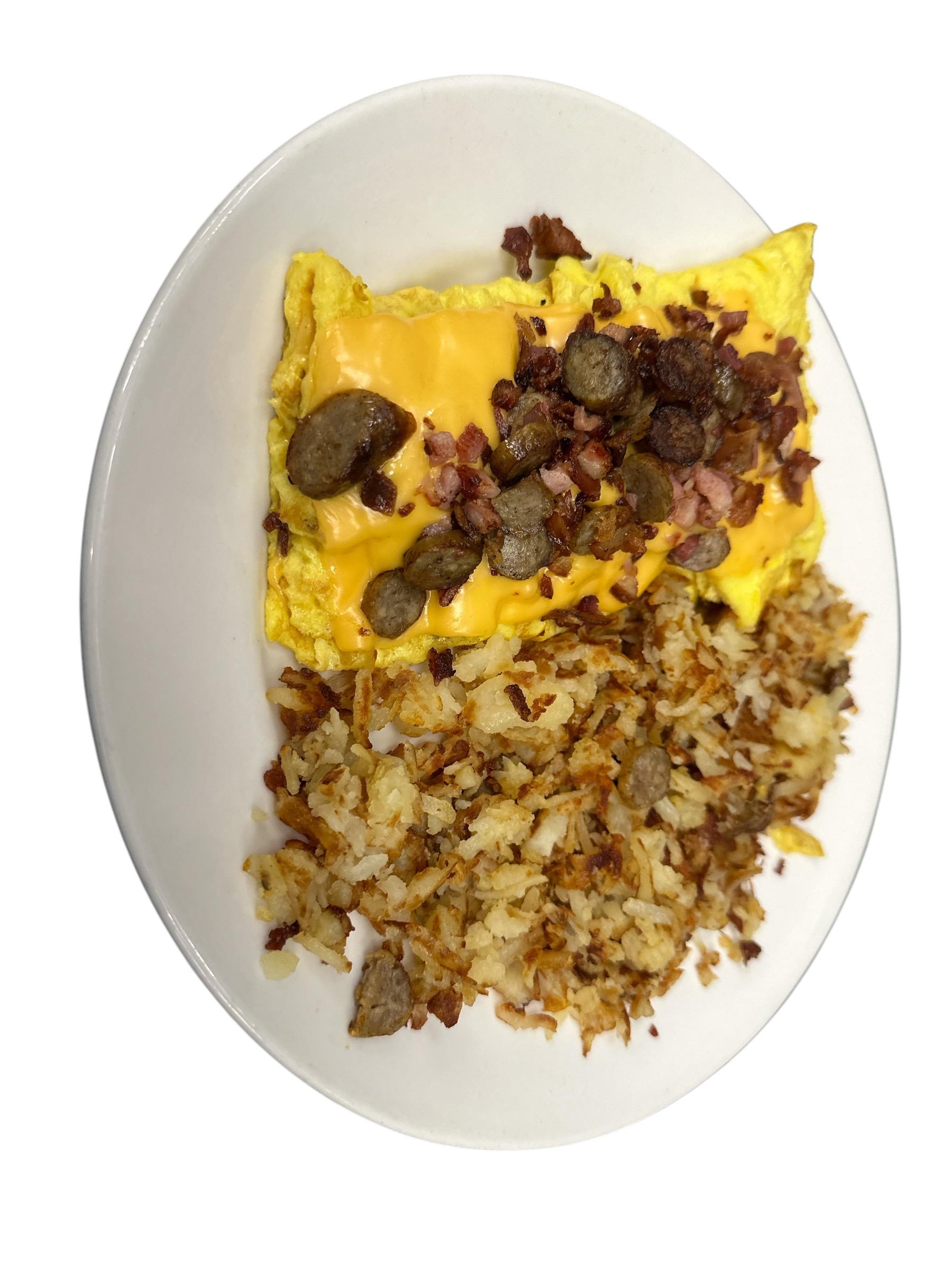 Meat Lover Omelet.