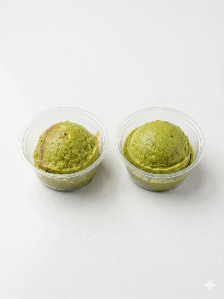 2 SIDES OF SMASHED AVOCADO.