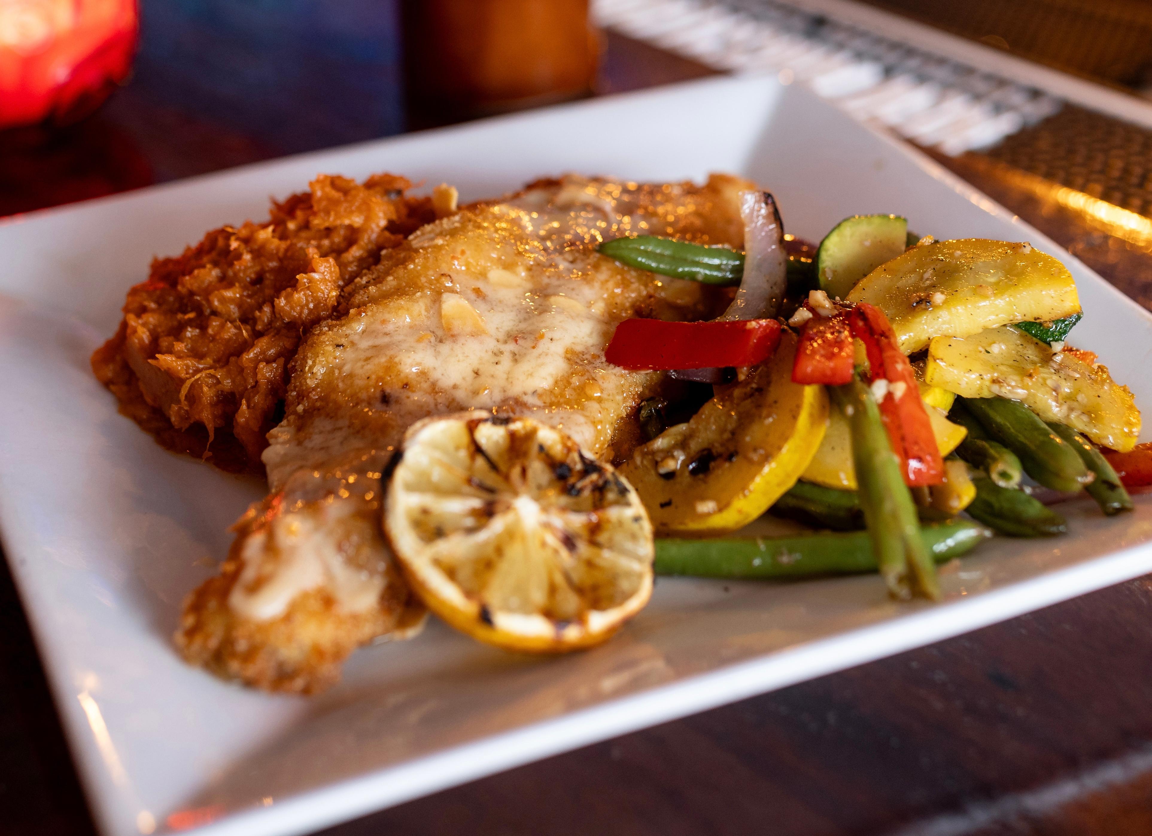 Parmesan Almond Crusted Walleye.